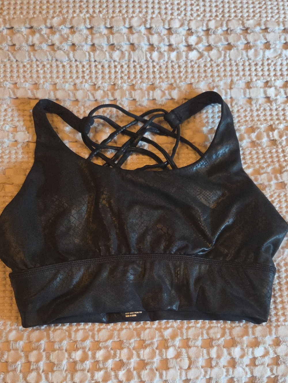 Black Strappy Bralette - Small